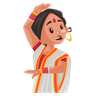 indian dancing illustration svg