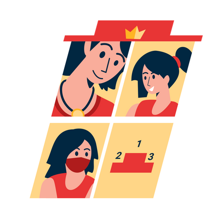 Benutzer des Premium-Dating-Dienstes  Illustration
