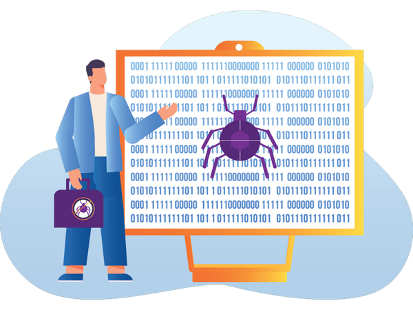 Benutzer erlebt Virenangriff auf System  Illustration