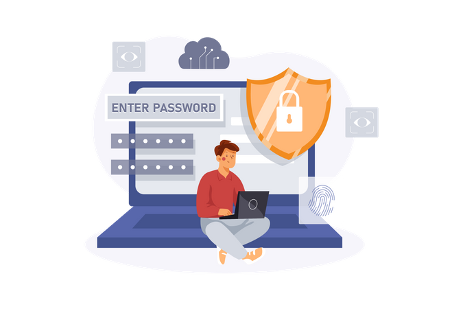 Benutzerdatenschutz  Illustration