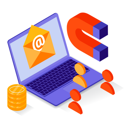 Benutzereinbindung per E-Mail  Illustration