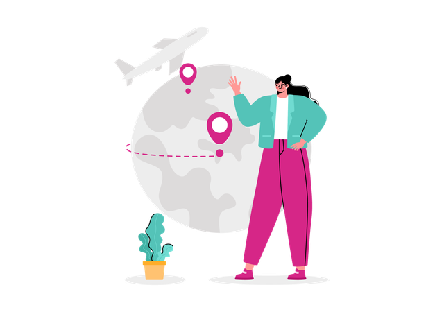 Berater für Reise- und Einwanderungsfragen  Illustration