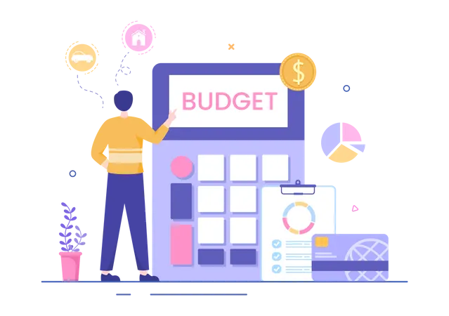 Berechnung des Budgets  Illustration