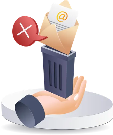 Bereinigen von E-Mail-Spamdaten  Illustration