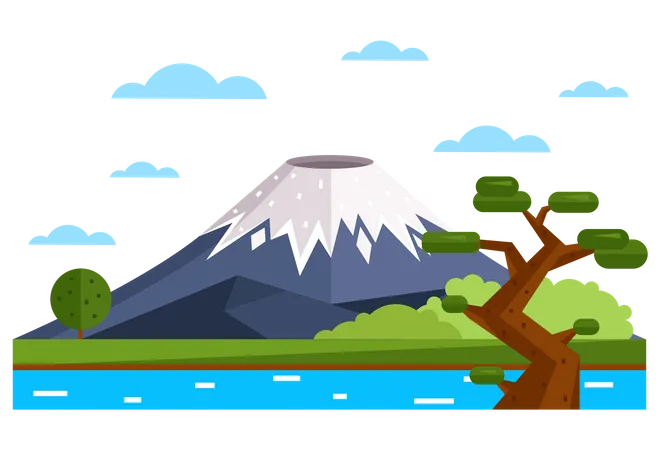 Berg Fuji  Illustration