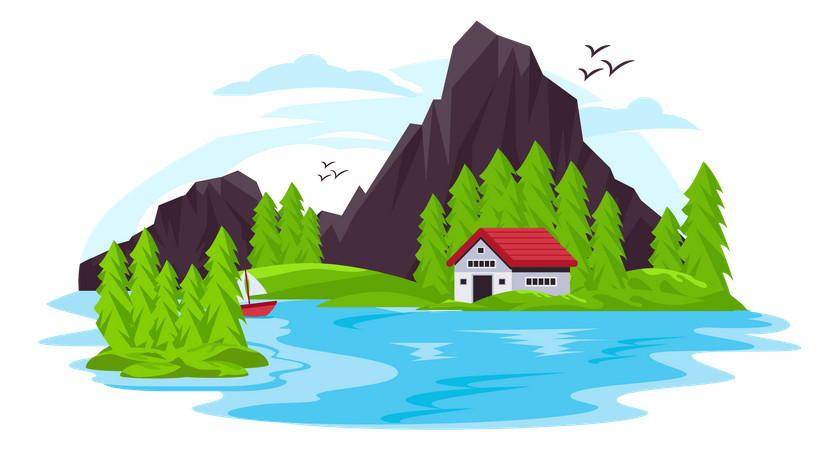 Berge landschaft  Illustration