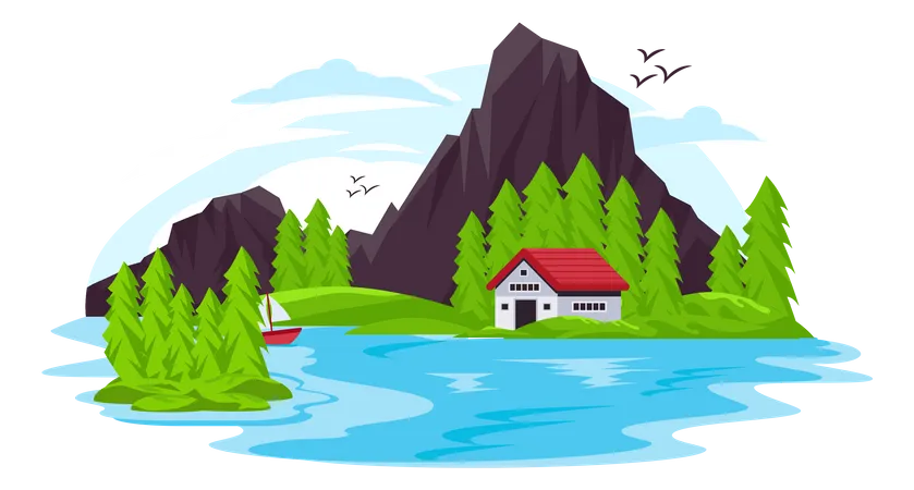 Berge landschaft  Illustration