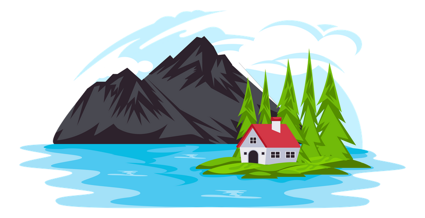 Berge landschaft  Illustration