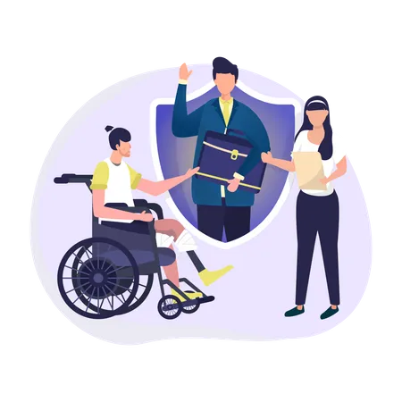 Invalidenversicherung  Illustration