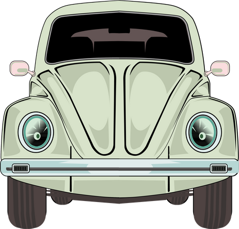Besouro de carro clássico  Ilustração
