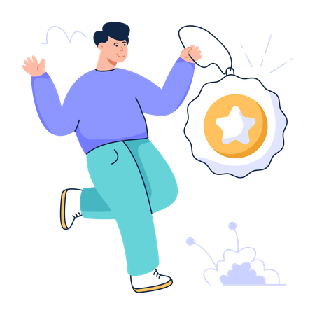 Best employee medal  Illustration