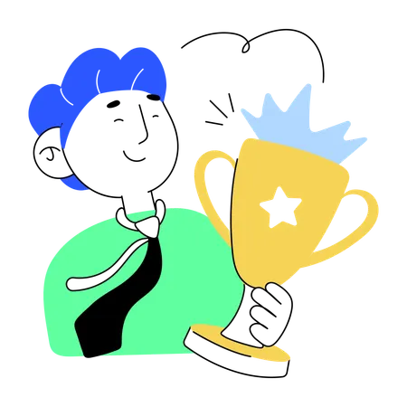 Best employee trophy  Illustration