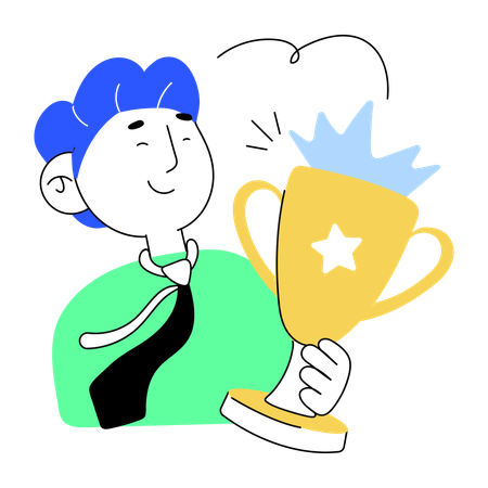 Best employee trophy  Illustration
