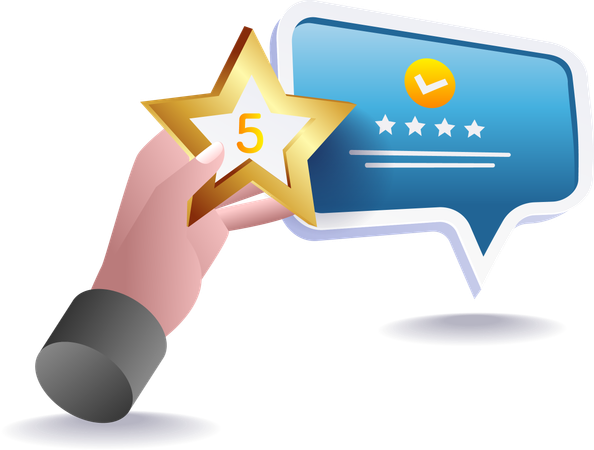 Best five star reviews  Illustration