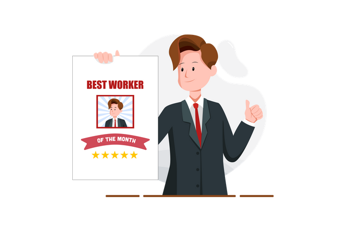 Best Worker Award  Illustration