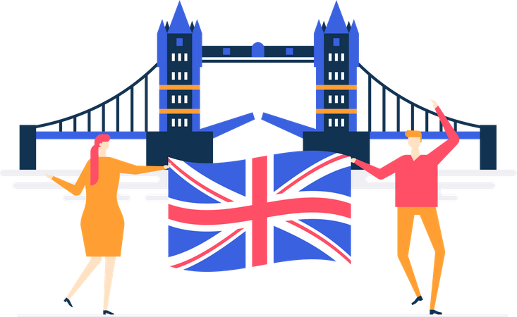 Besuchen Sie Großbritannien  Illustration