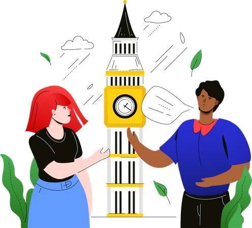 Besuchen Sie Großbritannien  Illustration