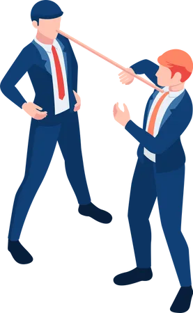 Betray Business Partnership  Illustration