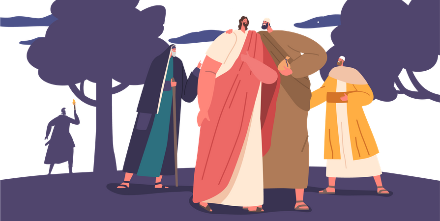 Betrayal By Trusted Friend  Illustration