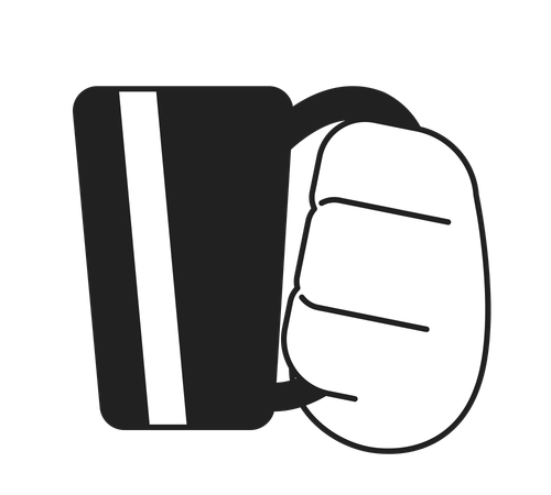 Beverage mug holding  일러스트레이션
