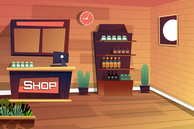 Beverage Store  Illustration