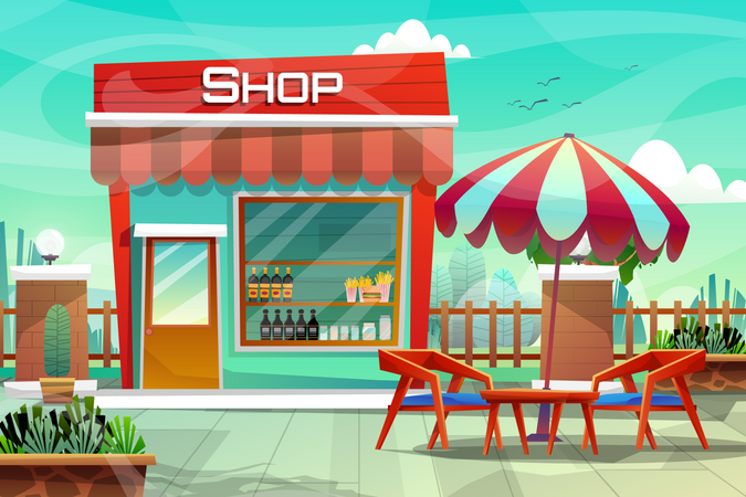Beverage Store  일러스트레이션