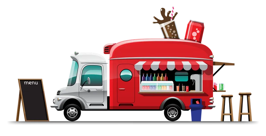 Beverage van  Illustration