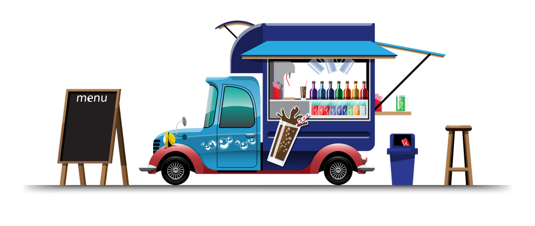 Beverage Van  일러스트레이션