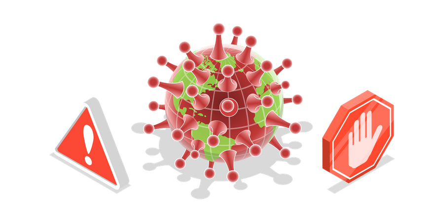 Aufklärung zum Coronavirus-Ausbruch  Illustration