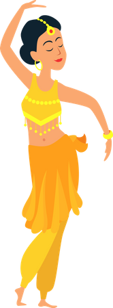 Danza bharatnatyam  Ilustración