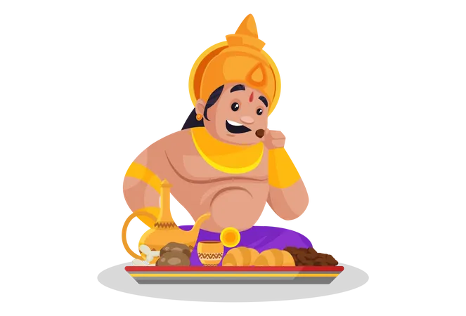 Bheem comendo ladoo  Ilustração