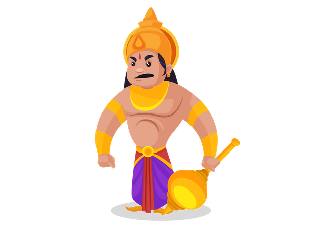 Bheem holding gada  Illustration