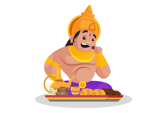 Bheem mange du ladoo  Illustration