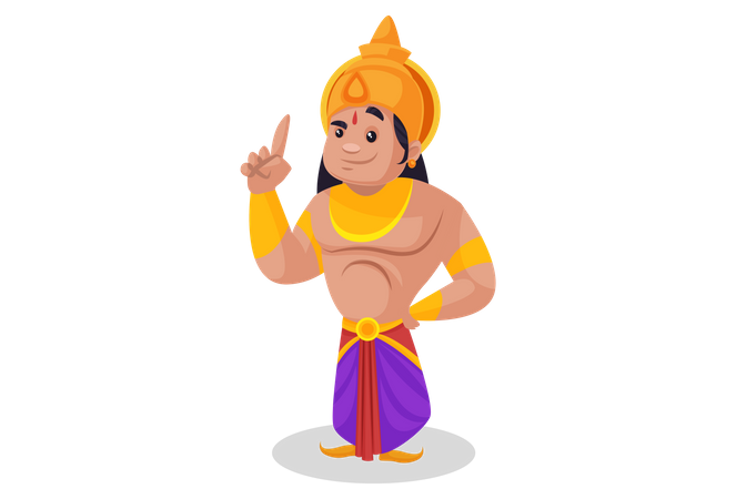 Bheem pointing finger  Illustration