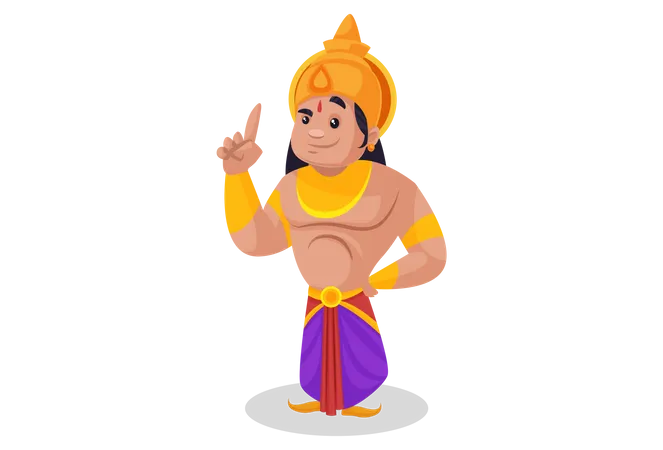 Bheem pointing finger  Illustration