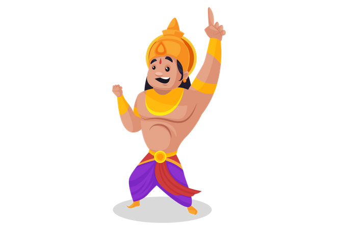 Bheem raising his arm  Illustration