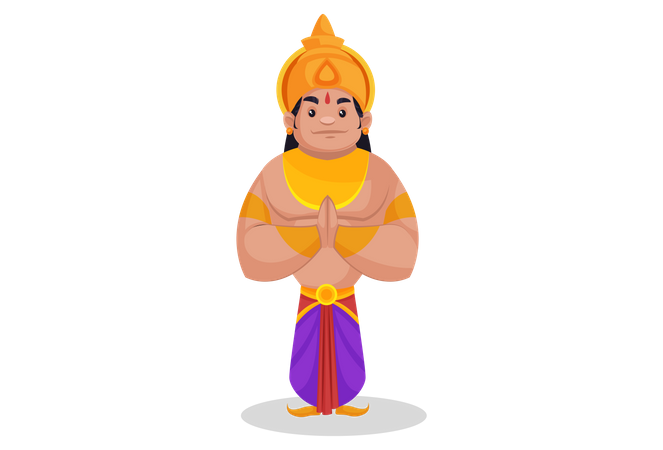 Bheem standing in welcome pose Illustration
