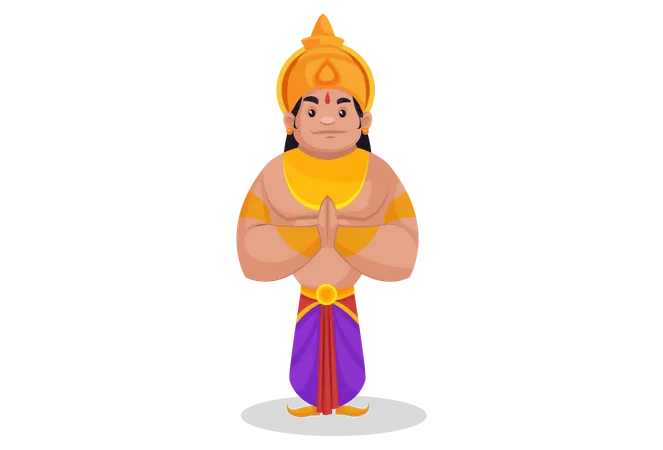 Bheem standing in welcome pose  Illustration