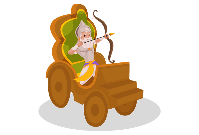 Bhishma Pitamaha disparando flecha  Ilustração