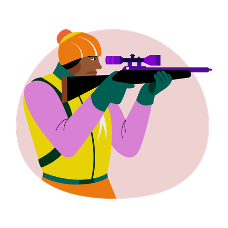 Biathlon Shooting  Illustration