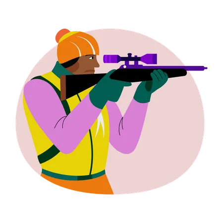 Biathlon Shooting  Illustration