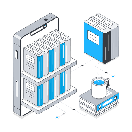 E biblioteca  Illustration