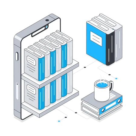 E biblioteca  Illustration