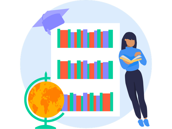 Biblioteca en línea  Illustration