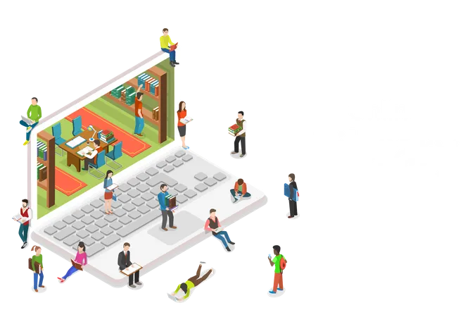 Biblioteca on-line  Ilustração