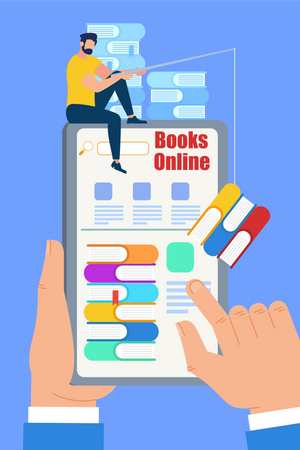 Bibliothèque électronique et lecture en ligne  Illustration