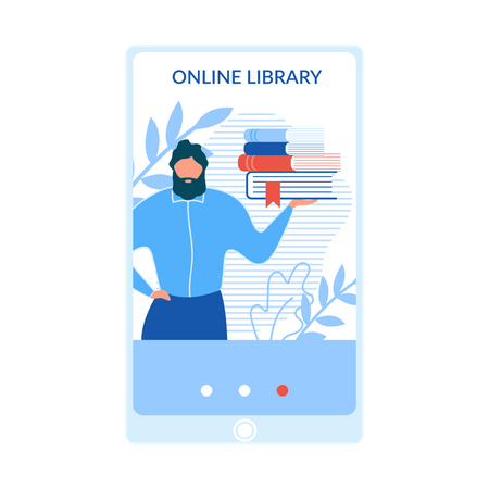 Bibliothèque en ligne  Illustration