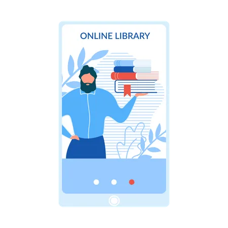 Bibliothèque en ligne  Illustration