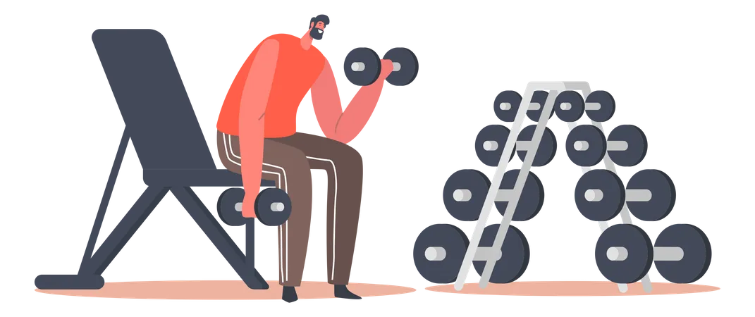 Biceps Workout Illustration
