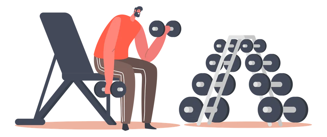 Biceps Workout  Illustration